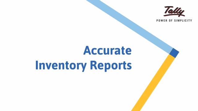 Accurate Inventory Reports